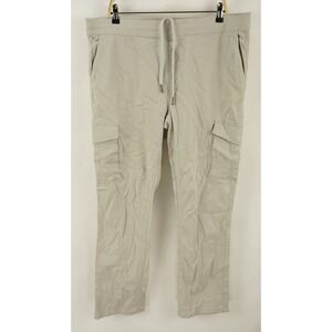 New HEDGE Men's 2XL x 30"‎ Beige Lightweight Woven Cotton Drawstring Cargo Pants